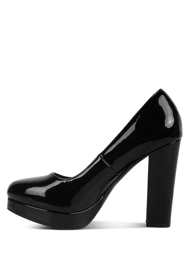 Dixie Patent Faux Leather Pump Sandals