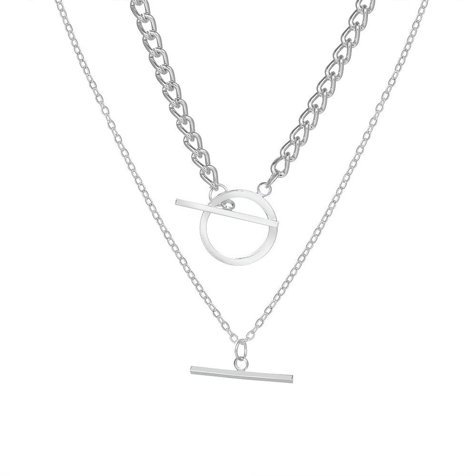 Twin Charm Pendant Necklace null