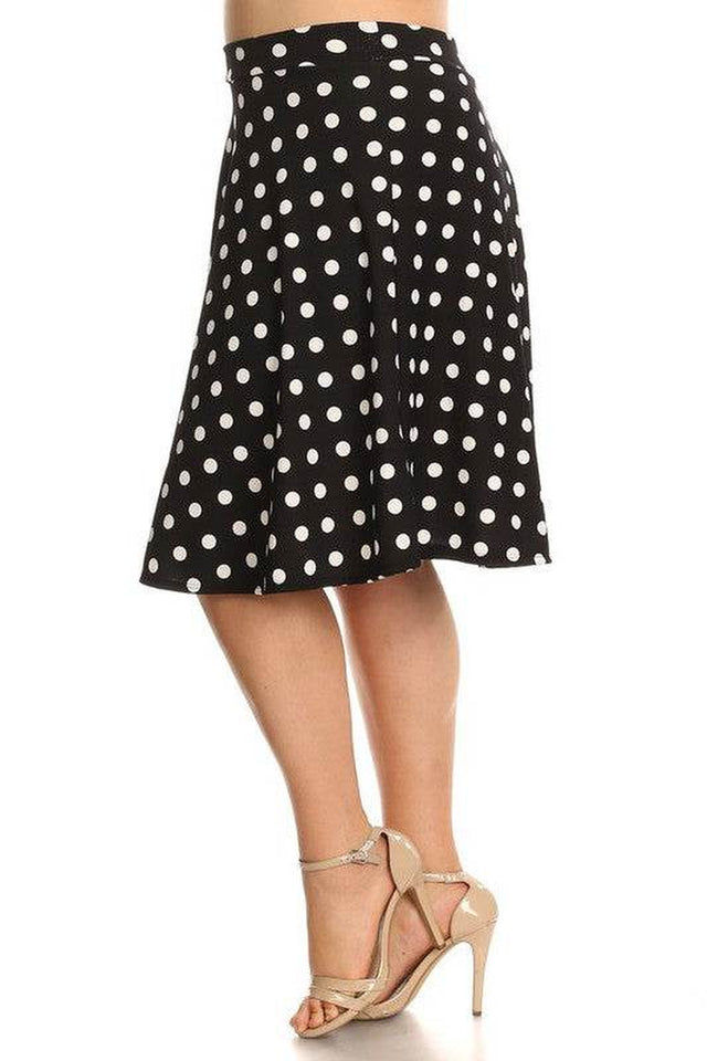 White and Red Polka Dot Skirt