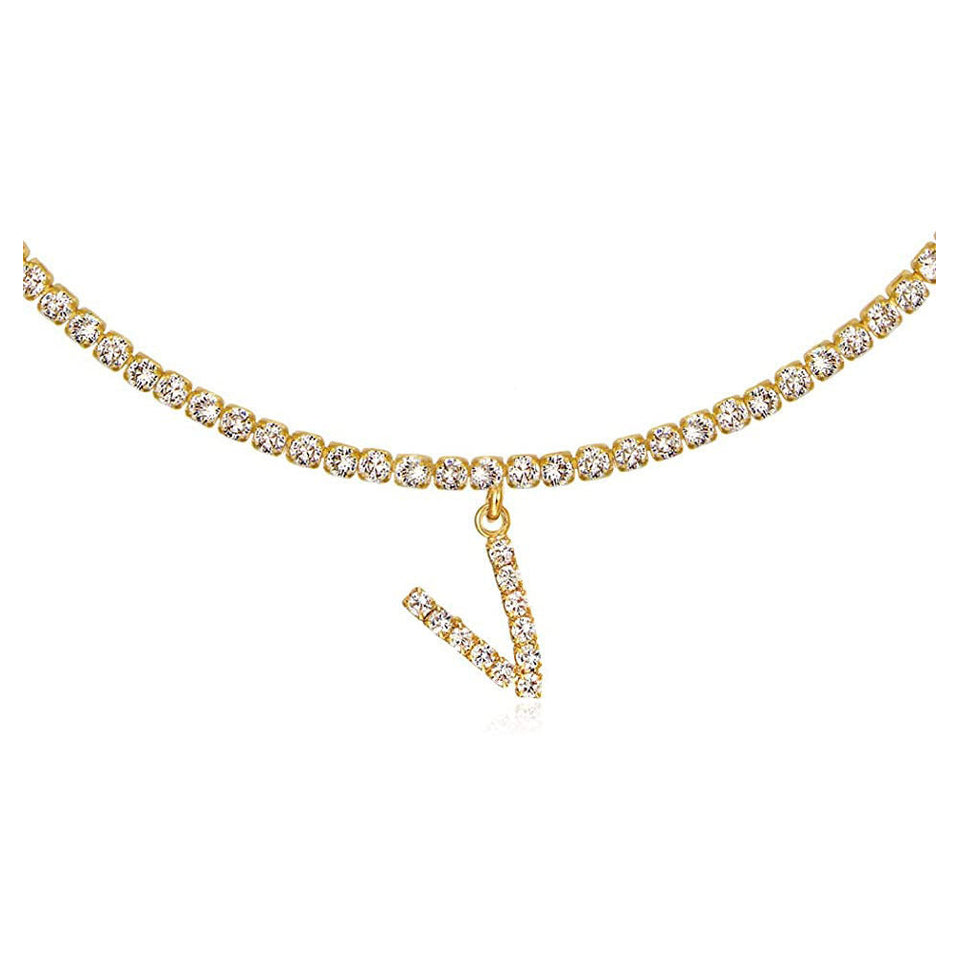 Euro-Glam Diamond Letter Pendant null