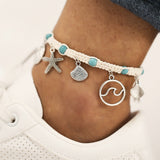 Shell braided anklet null
