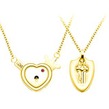 Fashion Jewelry Titanium Steel Couple Love Lock, Bracelet, Key Set, Necklace