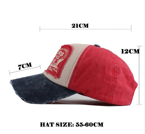 Cotton Baseball Hip Hop Cap for Men & Women - Multicolor kaivaro