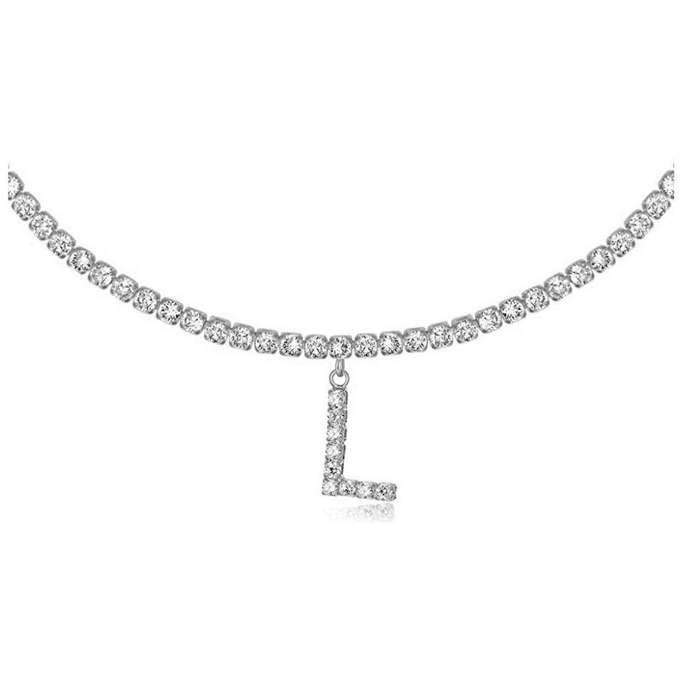 Euro-Glam Diamond Letter Pendant null