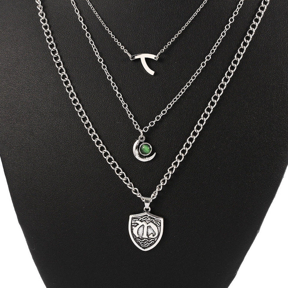 Multilayer short necklace necklace null