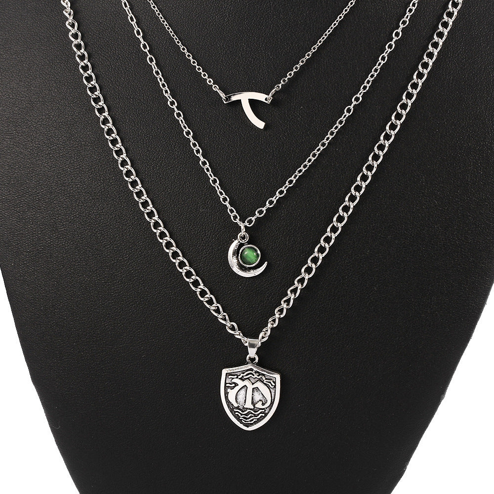 Multilayer short necklace necklace null