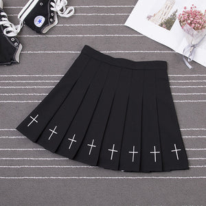Pleated skirt embroidered skirt kairova