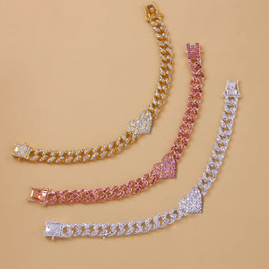 Radiant Heart Cuban Link Anklet null