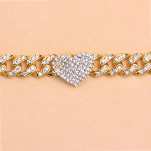 Radiant Heart Cuban Link Anklet null