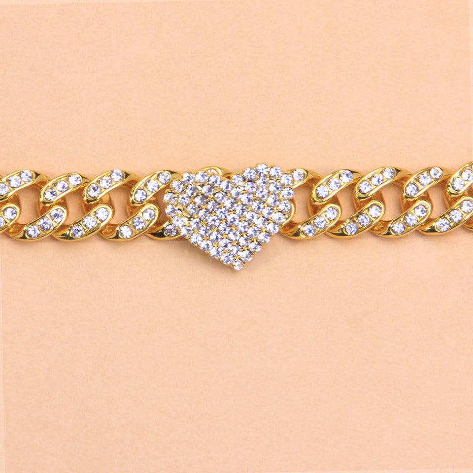 Radiant Heart Cuban Link Anklet null