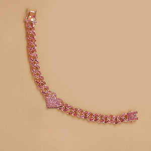Radiant Heart Cuban Link Anklet null