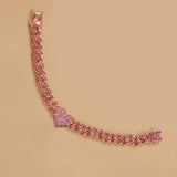 Radiant Heart Cuban Link Anklet null