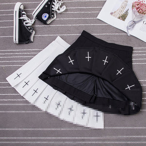 Pleated skirt embroidered skirt kairova
