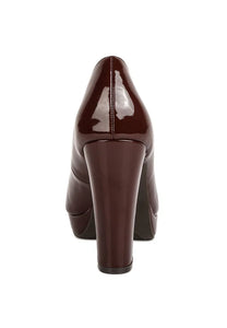Dixie Patent Faux Leather Pump Sandals