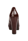 Dixie Patent Faux Leather Pump Sandals