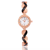 Leaf bracelet quartz wrist watch null