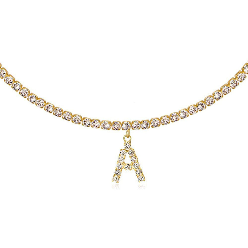 Euro-Glam Diamond Letter Pendant null