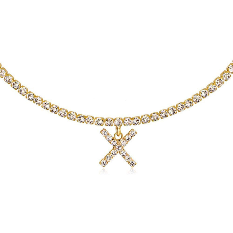 Euro-Glam Diamond Letter Pendant null