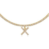 Euro-Glam Diamond Letter Pendant null
