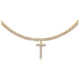 Euro-Glam Diamond Letter Pendant null