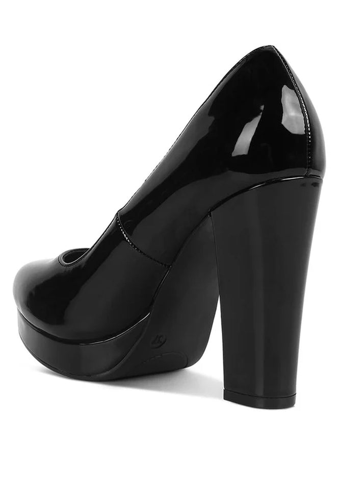 Dixie Patent Faux Leather Pump Sandals