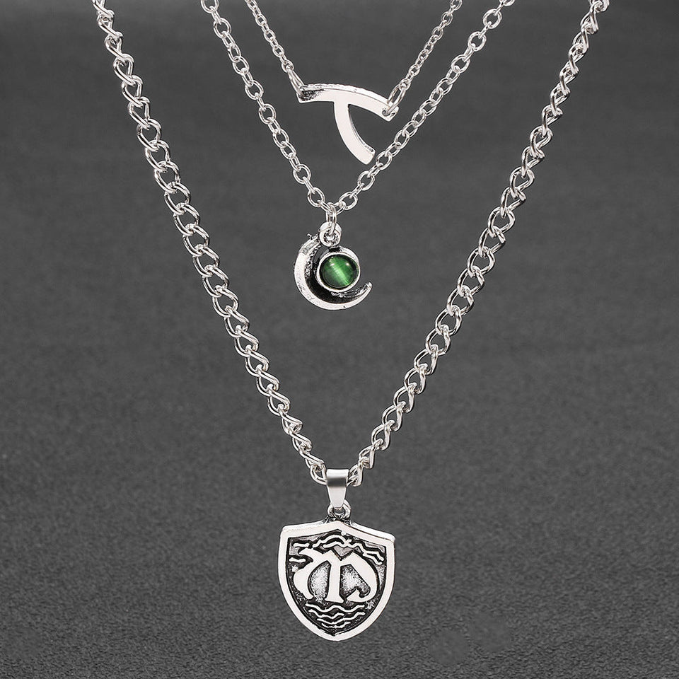 Multilayer short necklace necklace null