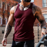 Men's Slim Stripe Knit Vest kairova
