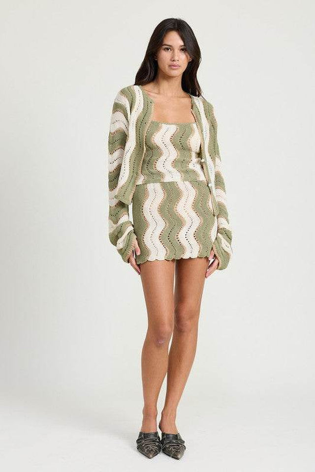 CROCHET MINI SKIRT with ELASTIC WAISTBAND