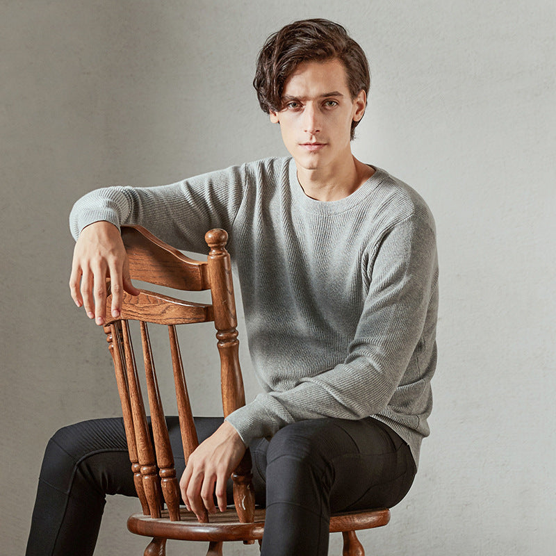 Mens bottoming shirt knitted sweater pullover Autumn kairova