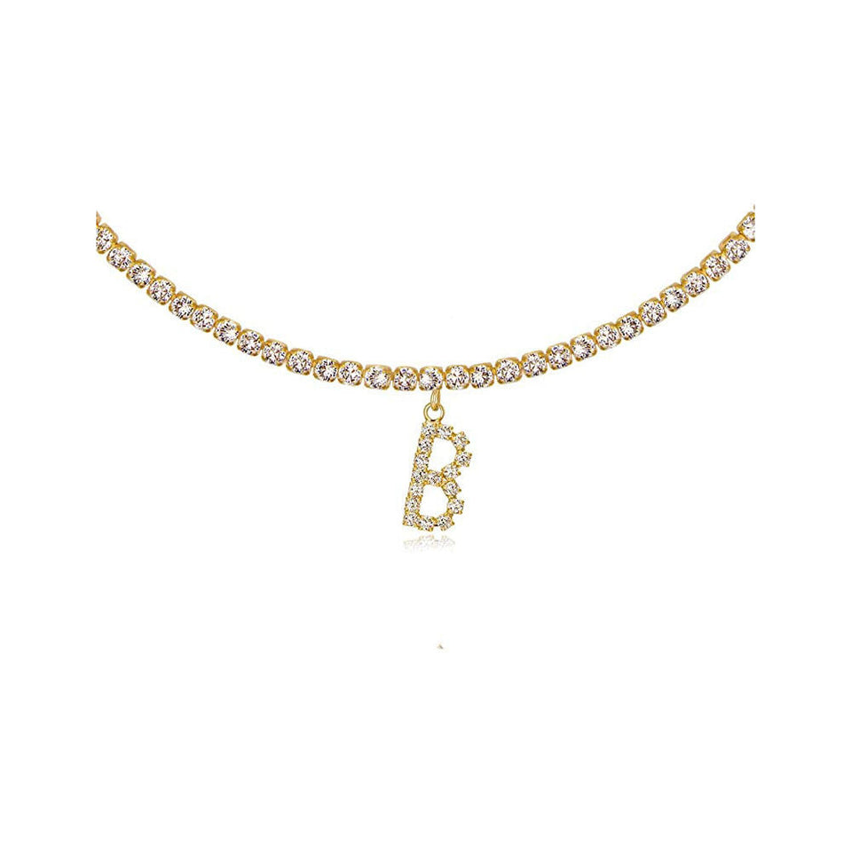 Euro-Glam Diamond Letter Pendant null