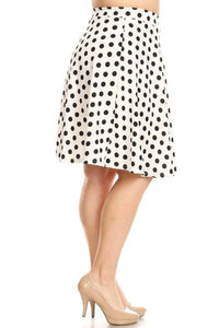 White and Red Polka Dot Skirt
