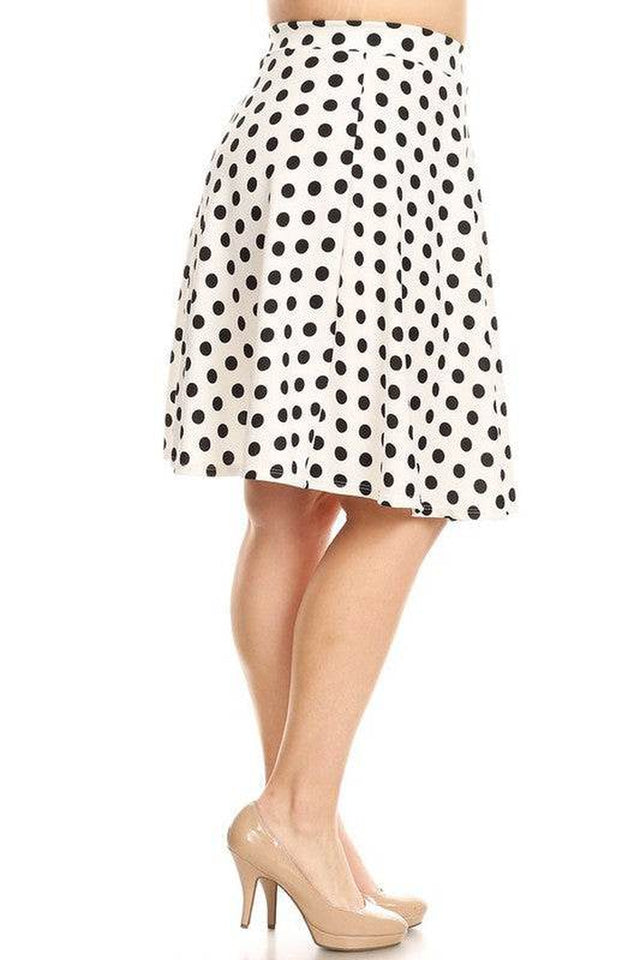 White and Red Polka Dot Skirt