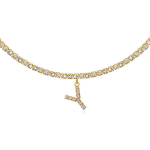 Euro-Glam Diamond Letter Pendant null