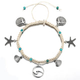 Shell braided anklet null
