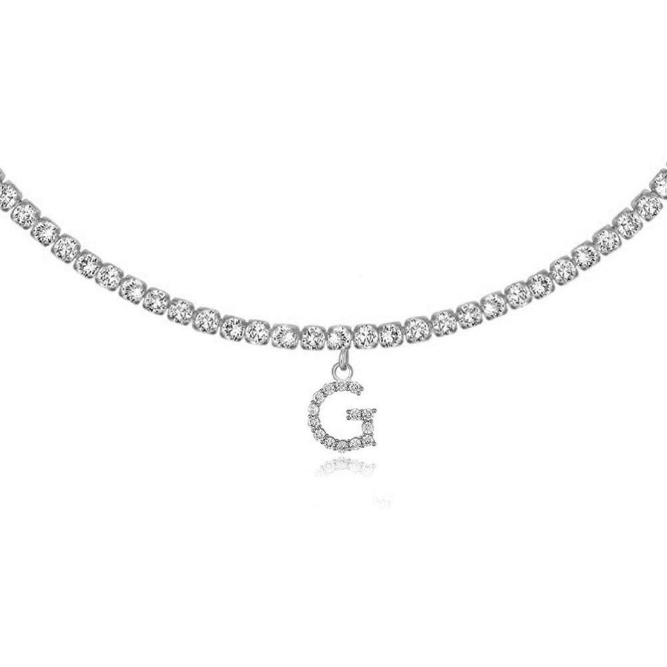 Euro-Glam Diamond Letter Pendant null