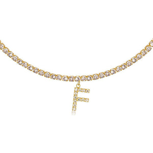 Euro-Glam Diamond Letter Pendant null