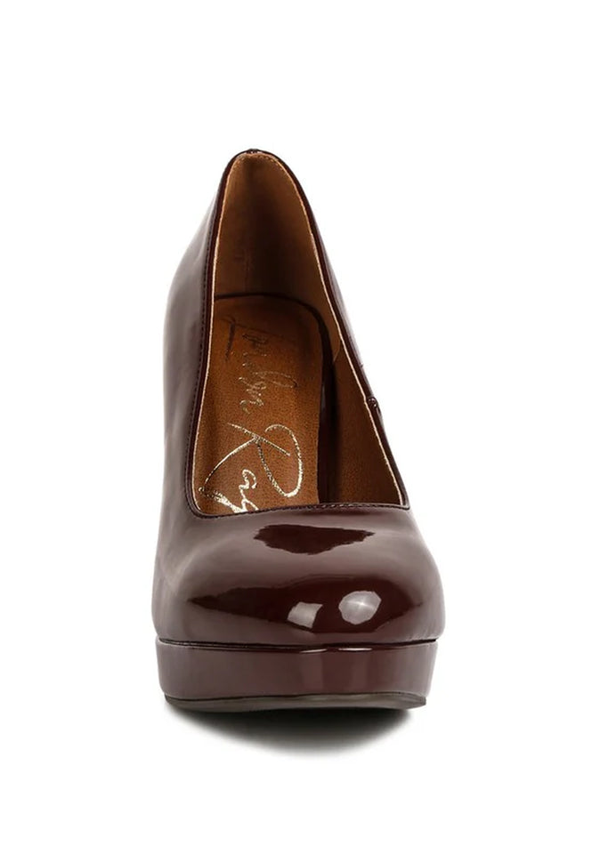 Dixie Patent Faux Leather Pump Sandals