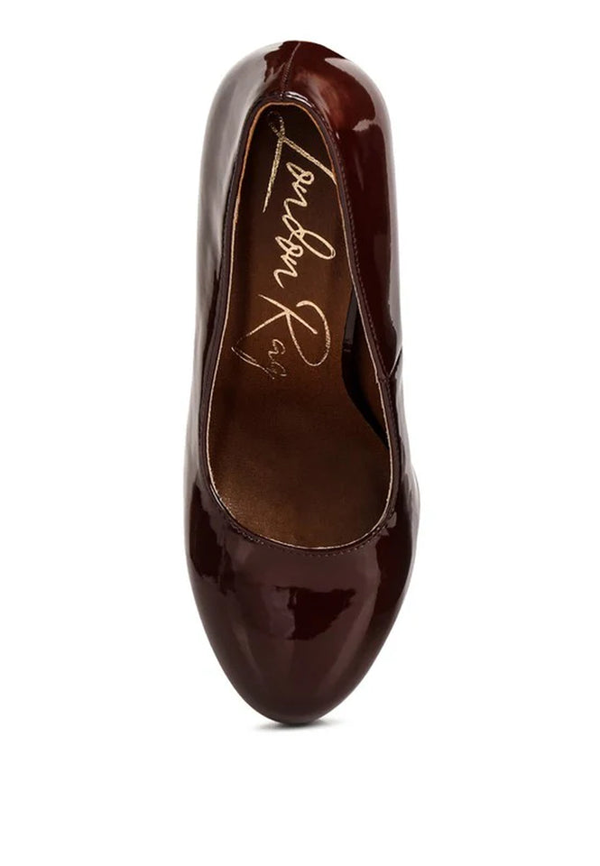 Dixie Patent Faux Leather Pump Sandals