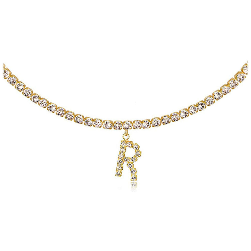 Euro-Glam Diamond Letter Pendant null