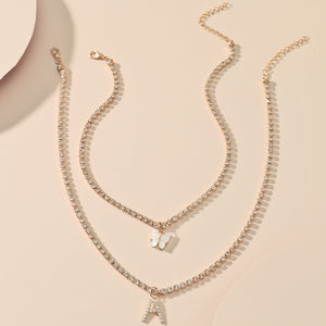 Euro-Glam Diamond Letter Pendant null