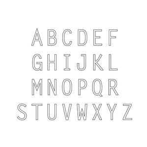 Sideways Initial Letter Necklace