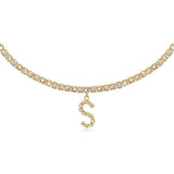 Euro-Glam Diamond Letter Pendant null