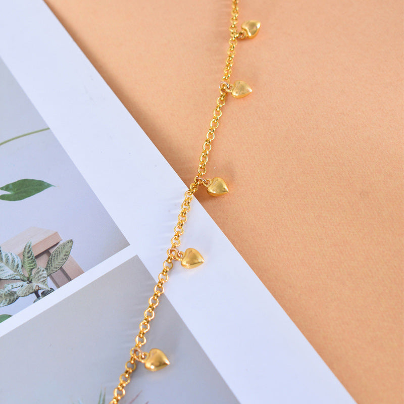 Simple Heart Charm Bracelet null