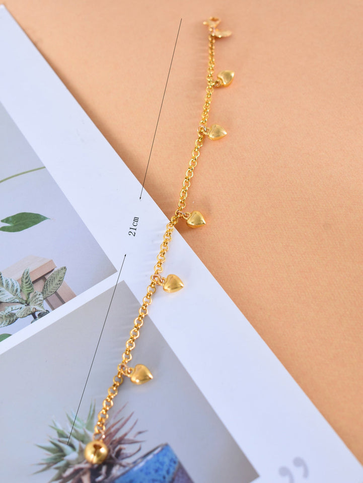 Simple Heart Charm Bracelet null