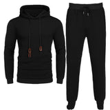 European & American Men's Long Sleeve Sweater Trousers Suit kairova