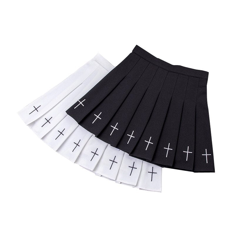 Pleated skirt embroidered skirt kairova