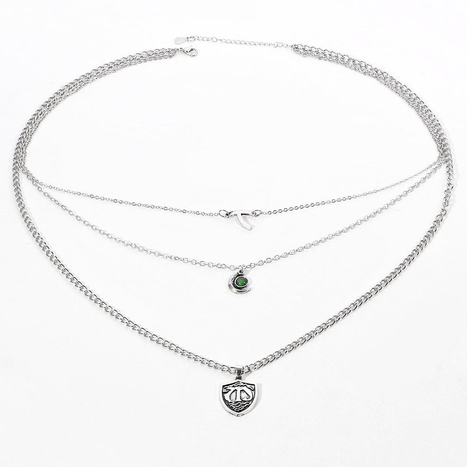 Multilayer short necklace necklace null