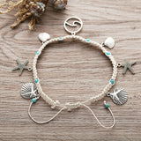 Shell braided anklet null