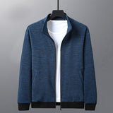Dad Wears A Jacket With A Stand-up Collar And A Casual Jacket kairova