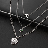 Multilayer short necklace necklace null